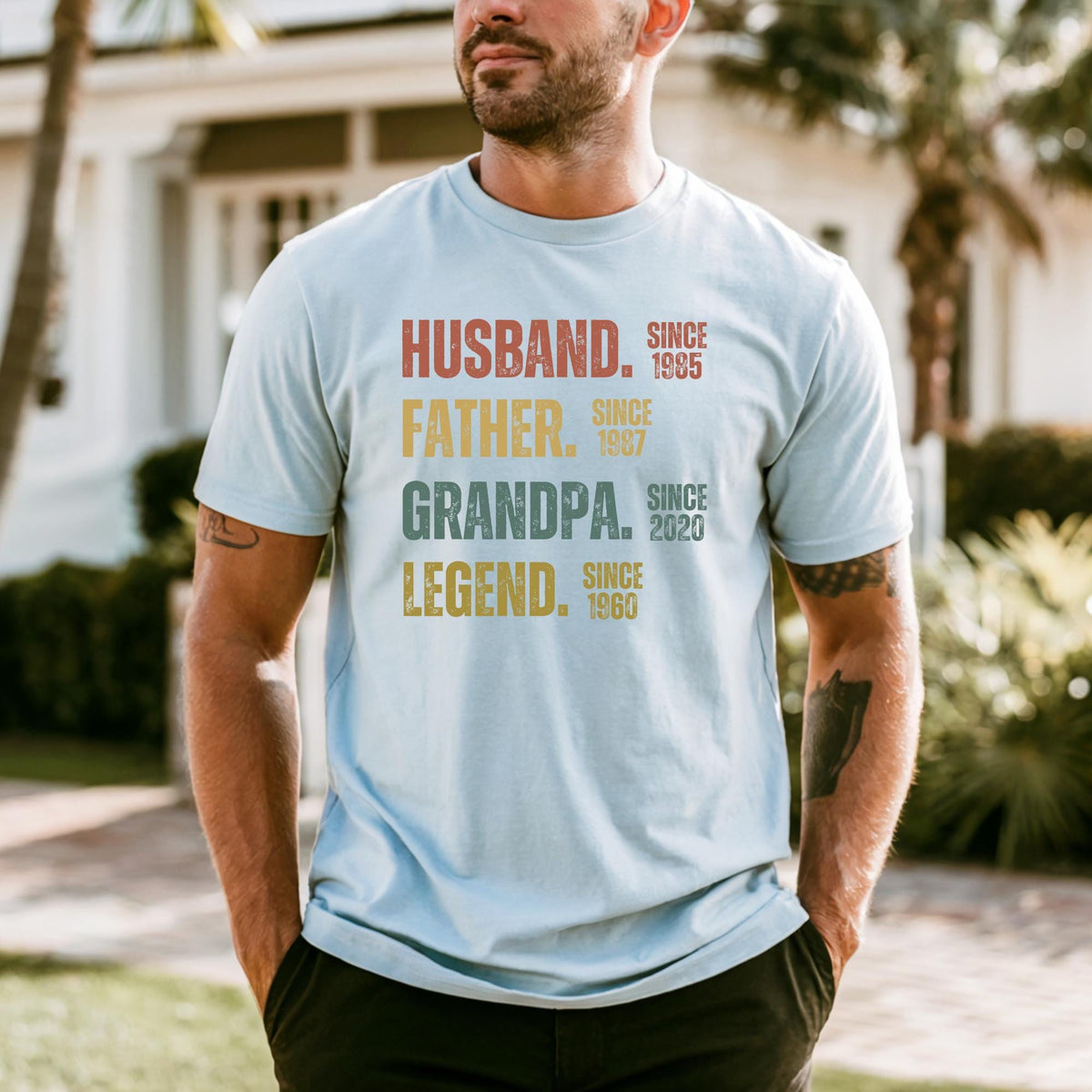 Comfort Colors® Personalized Legend Dad Shirt & Long Sleeve, Custom Husband Daddy Grandpa Tee, Father’s Day Gift, Custom Family Title Shirt