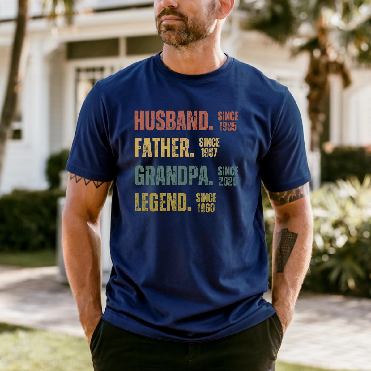 Comfort Colors® Personalized Legend Dad Shirt & Long Sleeve, Custom Husband Daddy Grandpa Tee, Father’s Day Gift, Custom Family Title Shirt