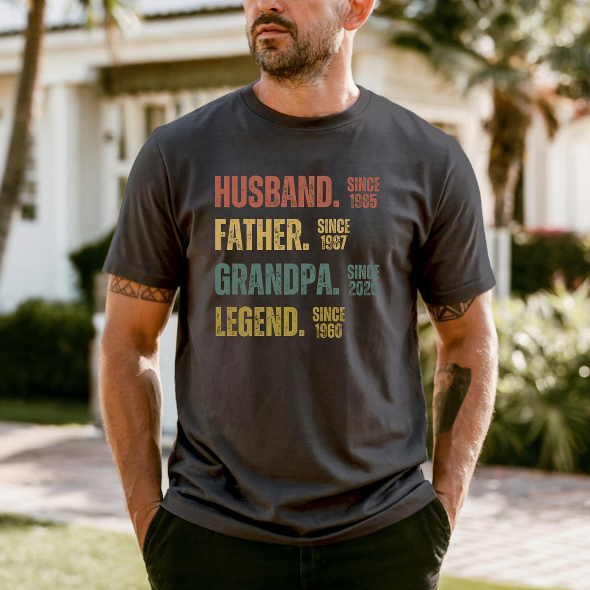 Comfort Colors® Personalized Legend Dad Shirt & Long Sleeve, Custom Husband Daddy Grandpa Tee, Father’s Day Gift, Custom Family Title Shirt