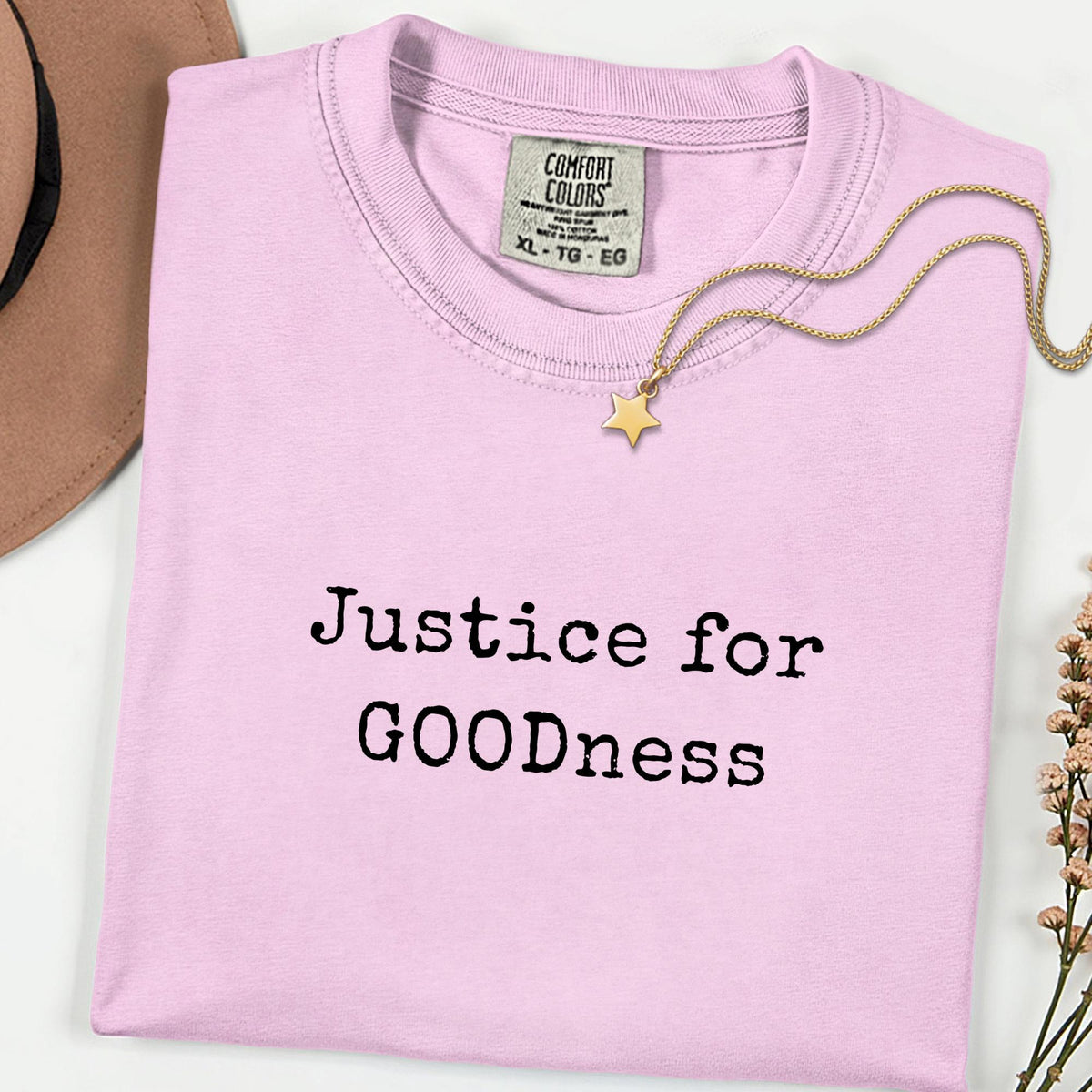 Comfort Colors® Justice for GOODness Shirt, Human Rights Unisex Tee