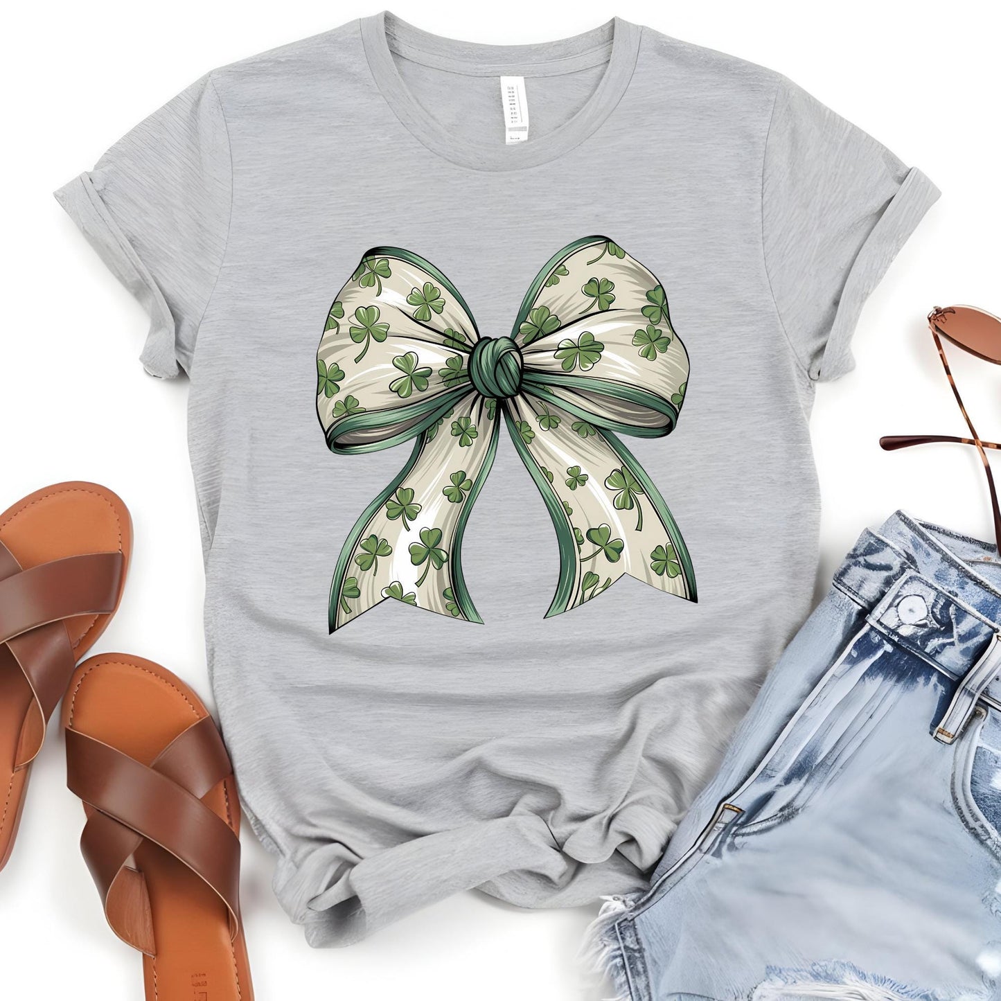 St Patrick's Day Shirt, Shamrock Coquette Tee