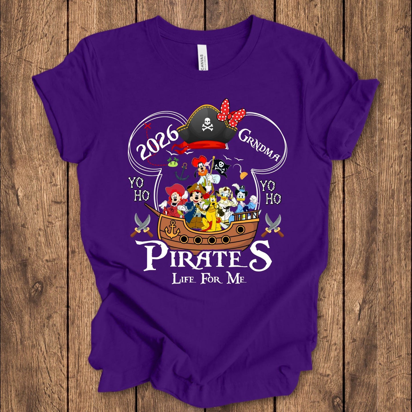 Custom Disney Pirates of Caribbean Shirt, Disney Pirates Family Matching Tee, Pirate's Life, Disney Cruise Shirts, Mickey and Friends