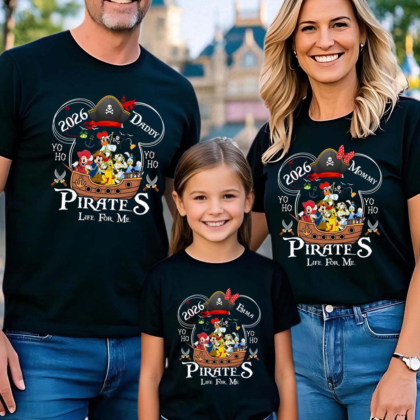 Custom Disney Pirates of Caribbean Shirt, Disney Pirates Family Matching Tee, Pirate's Life, Disney Cruise Shirts, Mickey and Friends