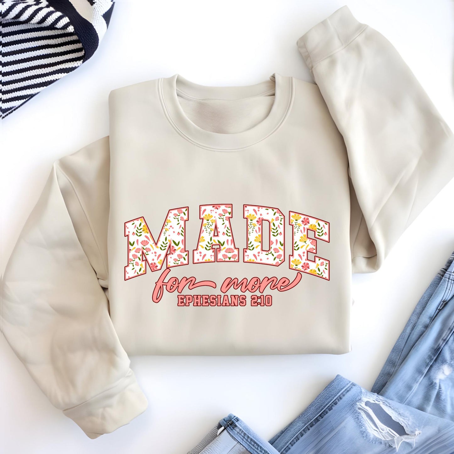 Bible Verse Sweatshirt, Jesus Sweat, Christian Gift, Church Hoodie, Loved Saved Hope Shirt