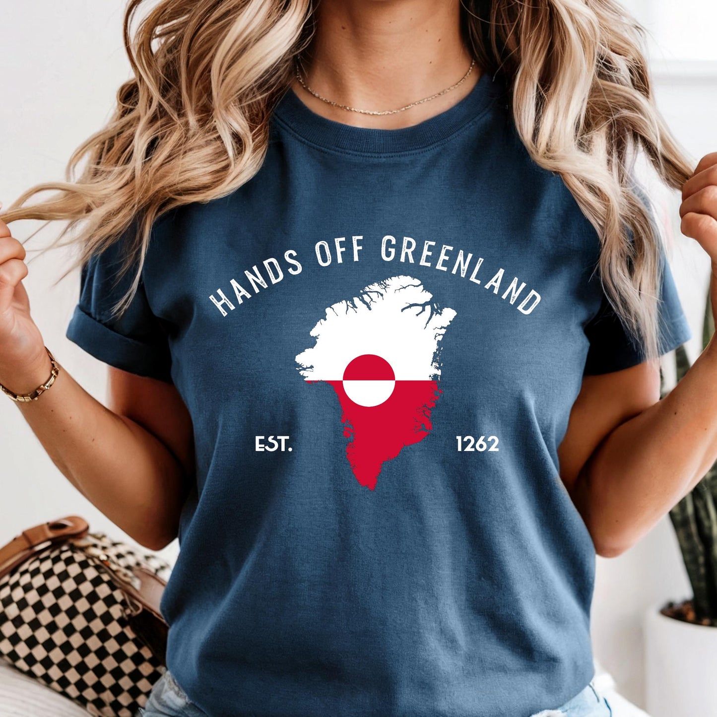 Comfort Colors® Hands Off Greenland Shirt, Greenland Is Ours T-Shirt, Greenlandic Flag Shirt, Greenland Shirts, Political Satire Tee