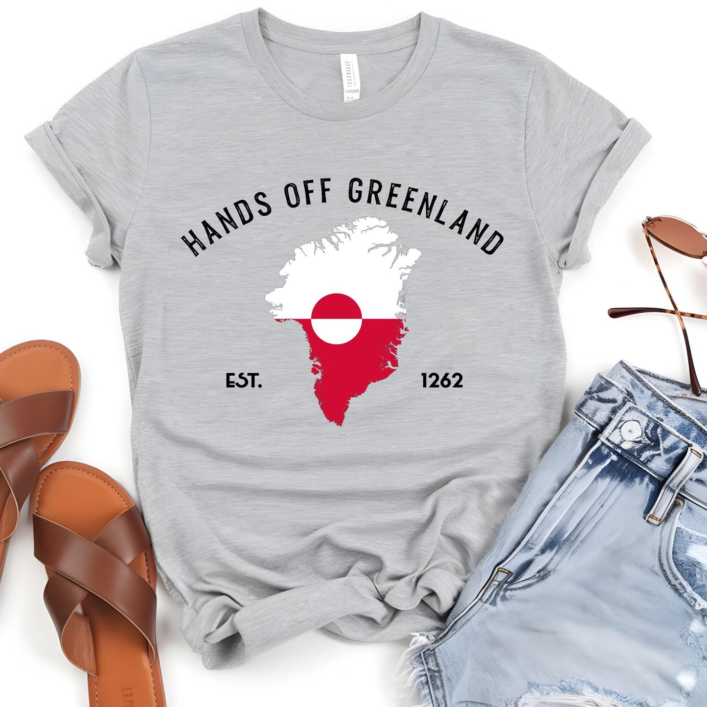 Hands Off Greenland Shirt - Greenlandic Flag Tee, Support Greenland Shirts, Proud Greenlandian Tee