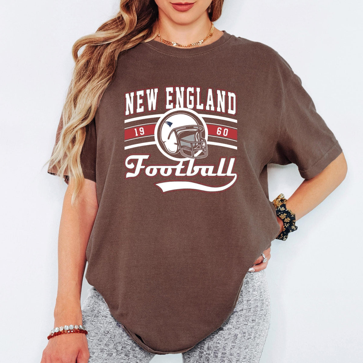 New England Football Shirt, Vintage Football Tee, Comfort Colors Unisex Shirt, Retro Sports Graphic T Shirt