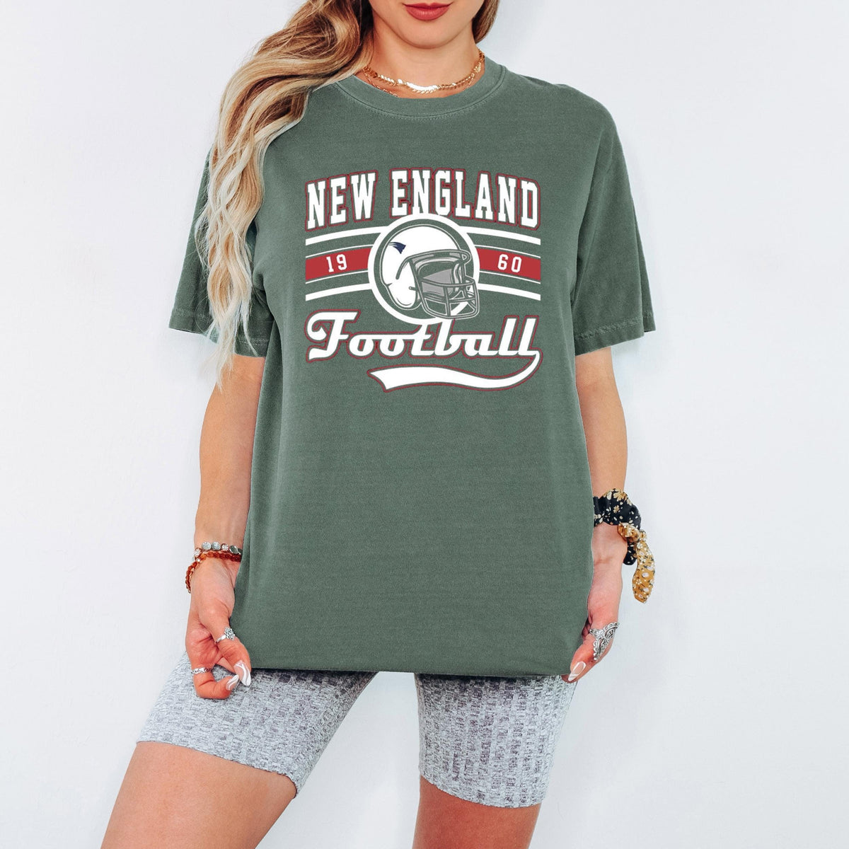 New England Football Shirt, Vintage Football Tee, Comfort Colors Unisex Shirt, Retro Sports Graphic T Shirt