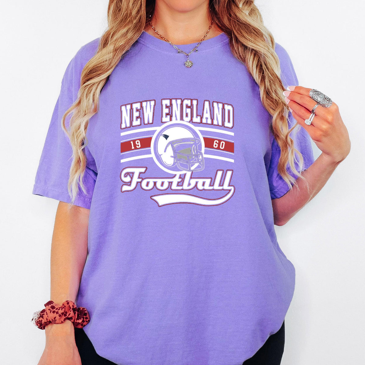 New England Football Shirt, Vintage Football Tee, Comfort Colors Unisex Shirt, Retro Sports Graphic T Shirt