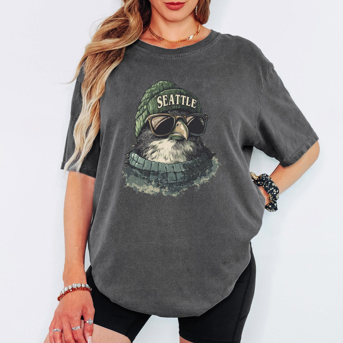 Seattle Football Fun Shirt, Mascot Graphic Tee, Comfort Colors® Unisex Sports T Shirt