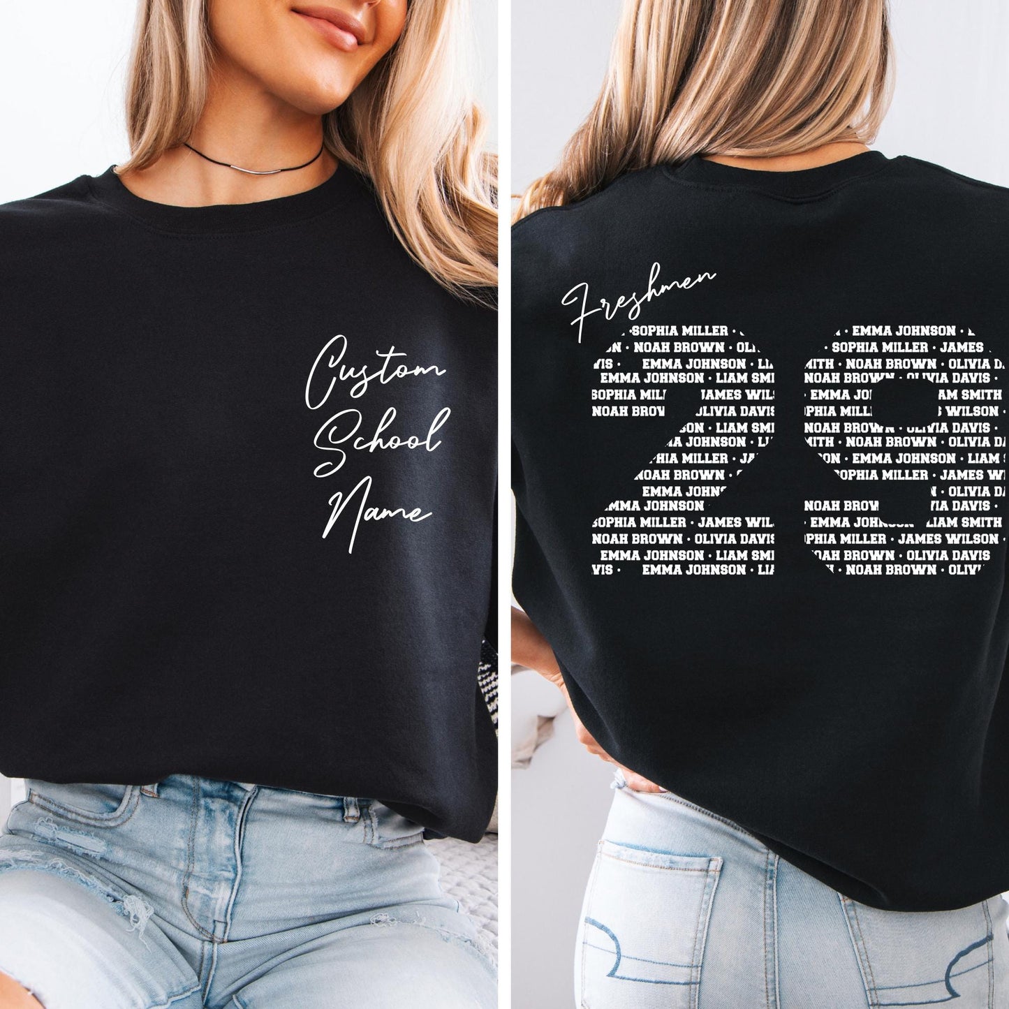 Personalized Graduate Sweatshirt Graduation Classmate Names Sweat - Proud Mom | Dad Hoodie Gift