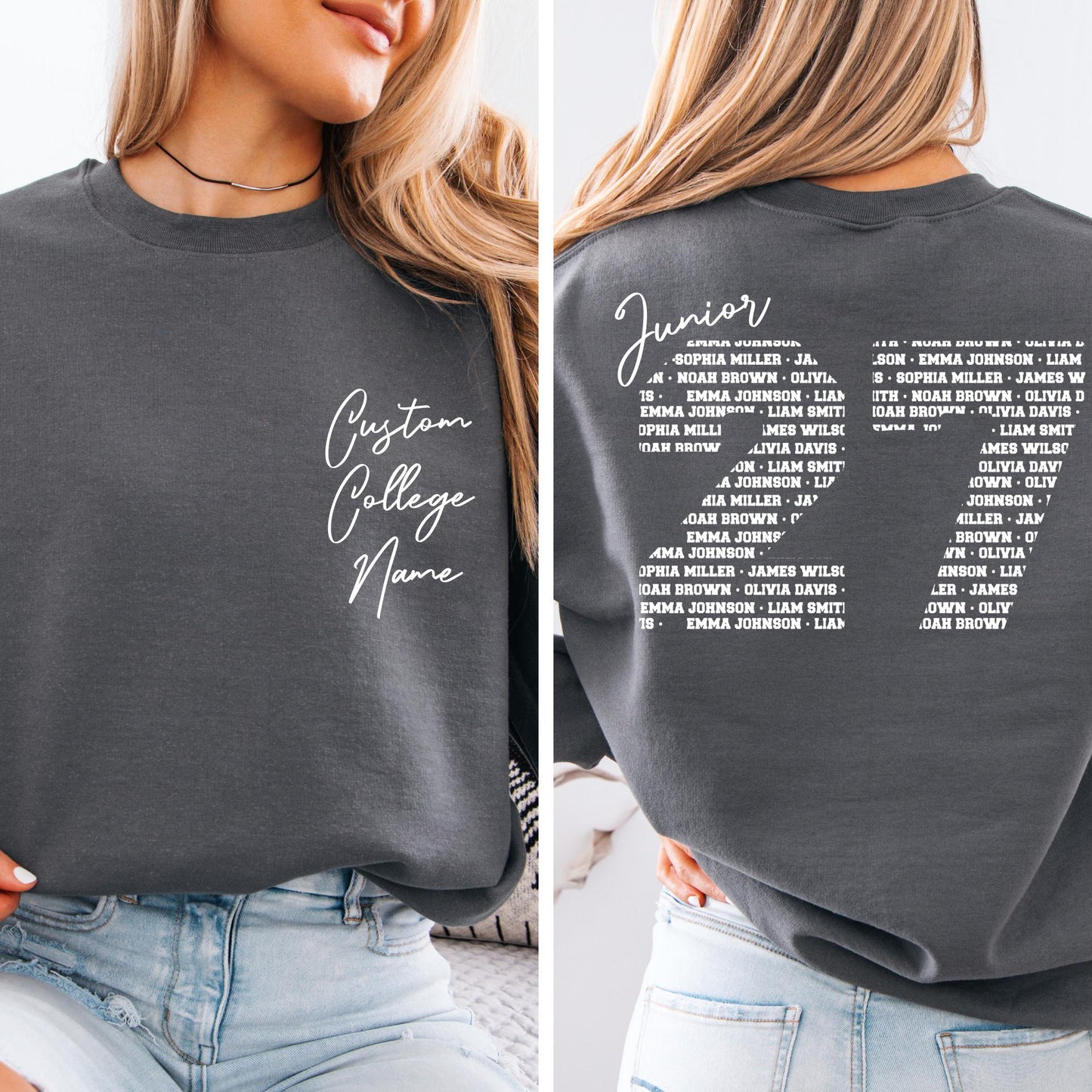 Personalized Graduate Sweatshirt Graduation Classmate Names Sweat - Proud Mom | Dad Hoodie Gift