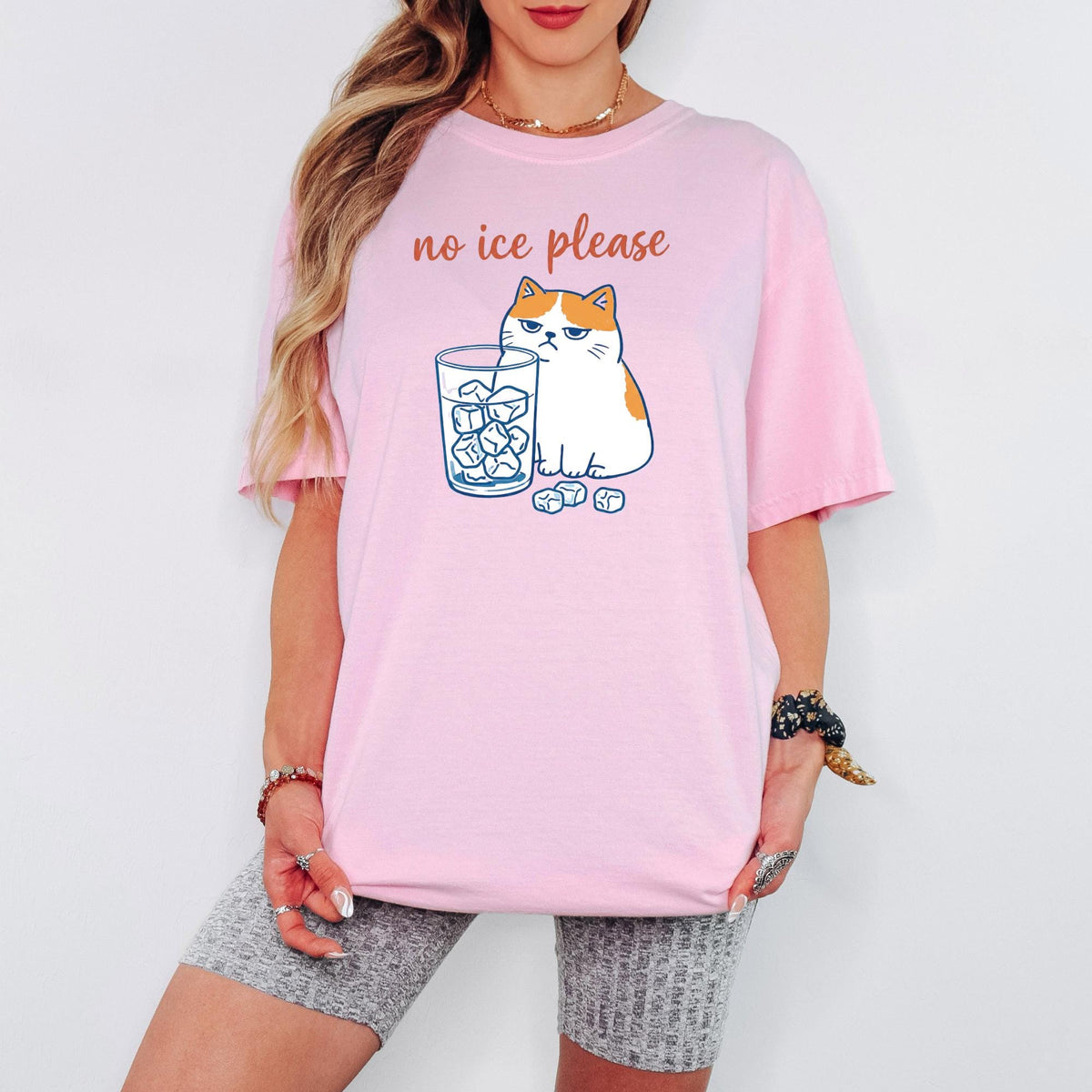 Comfort Colors® No Ice Please Cat Graphic Tee, Funny Grumpy Cat Tshirt