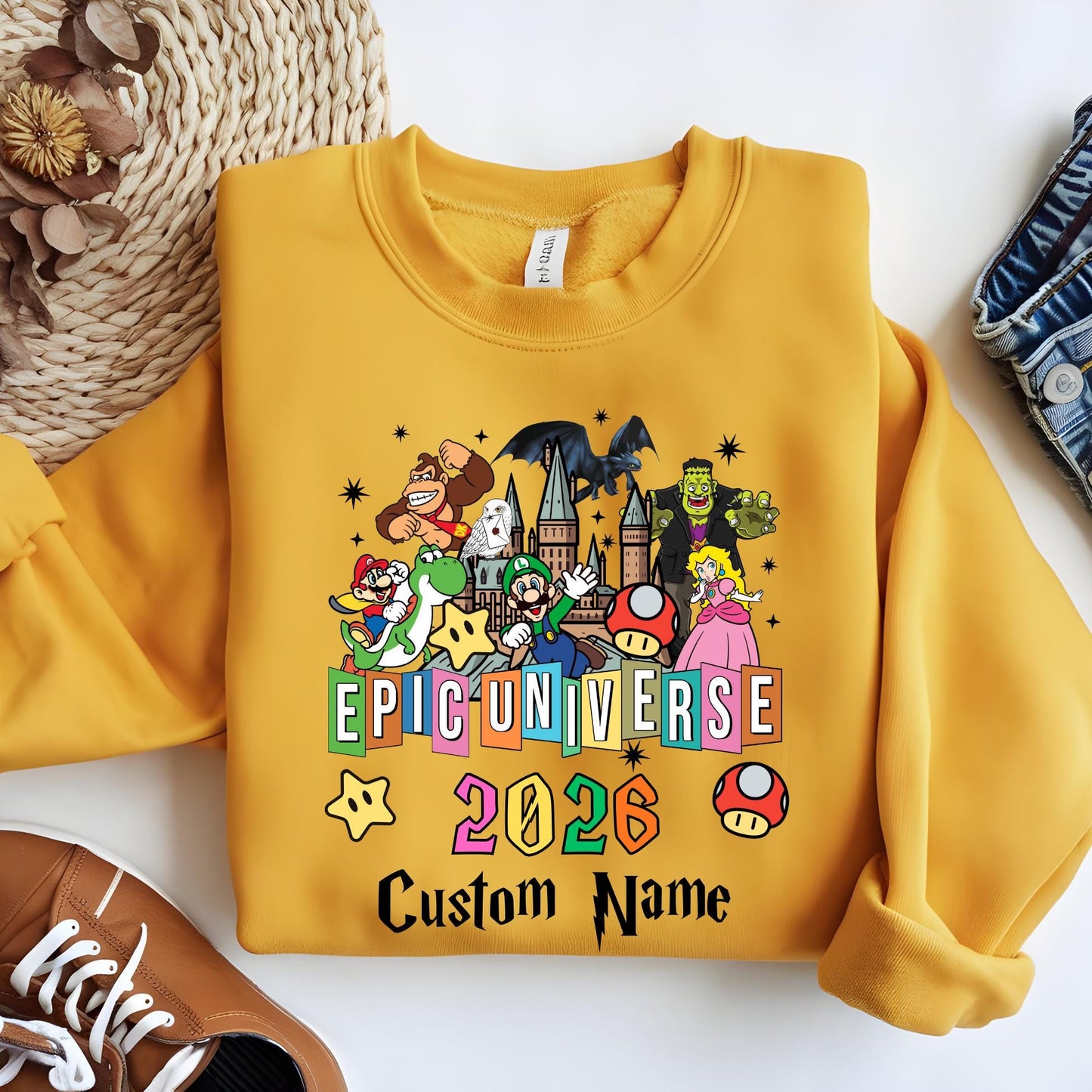 Personalized Epic Universe 2026 Family Sweatshirt - Matching Universal Sweat - 2026 Trip Hoodie