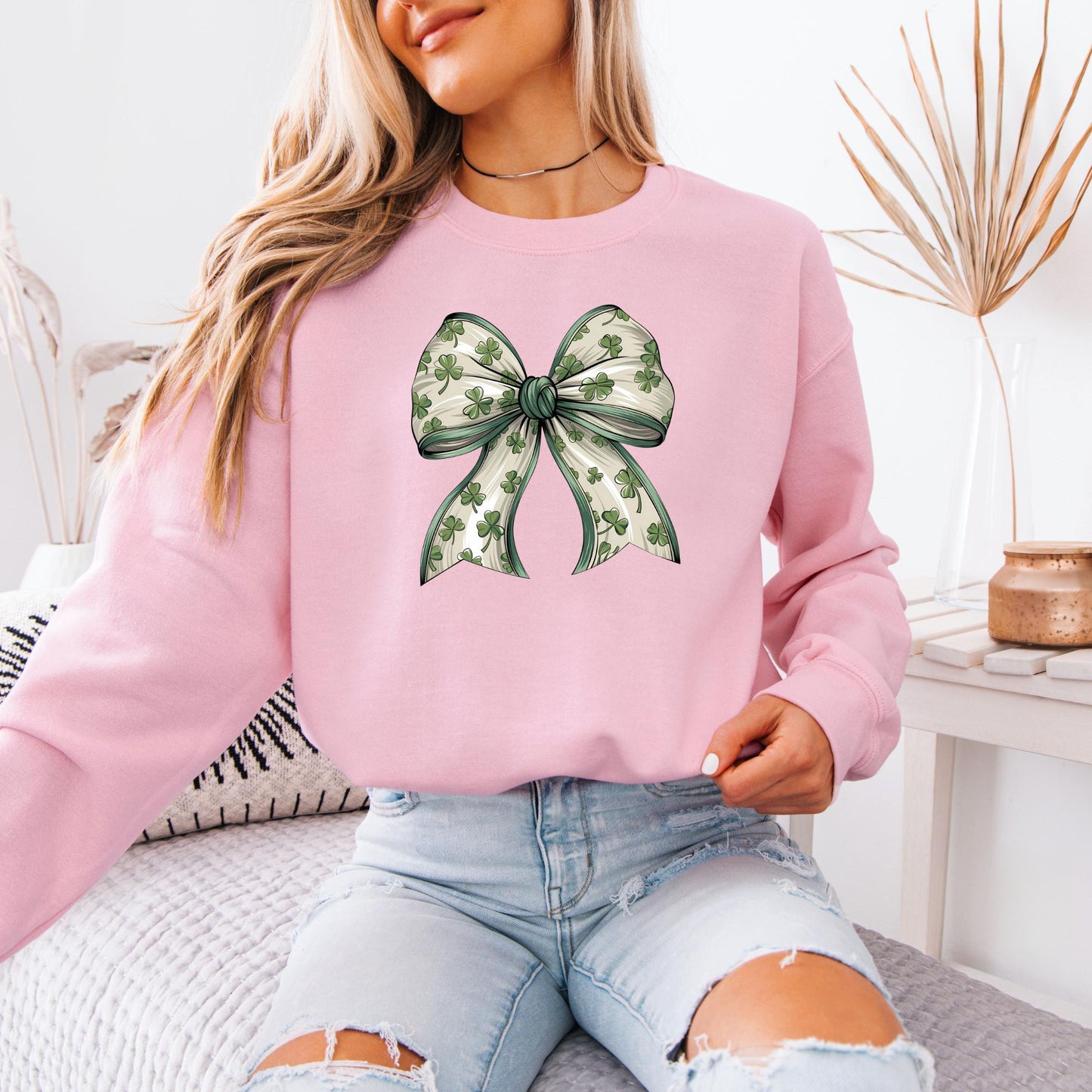 St Patrick’s Coquette Sweatshirt, Lucky Shamrock Clover Sweatshirt, Shenanigans St Paddy’s Day Hoodie, Cute Irish Bow Style Top