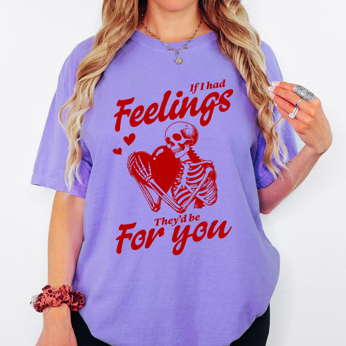 If I Had Feelings Shirt, Skeleton Heart Graphic Tee, Funny Valentine Shirt, Comfort Colors Unisex T Shirt
