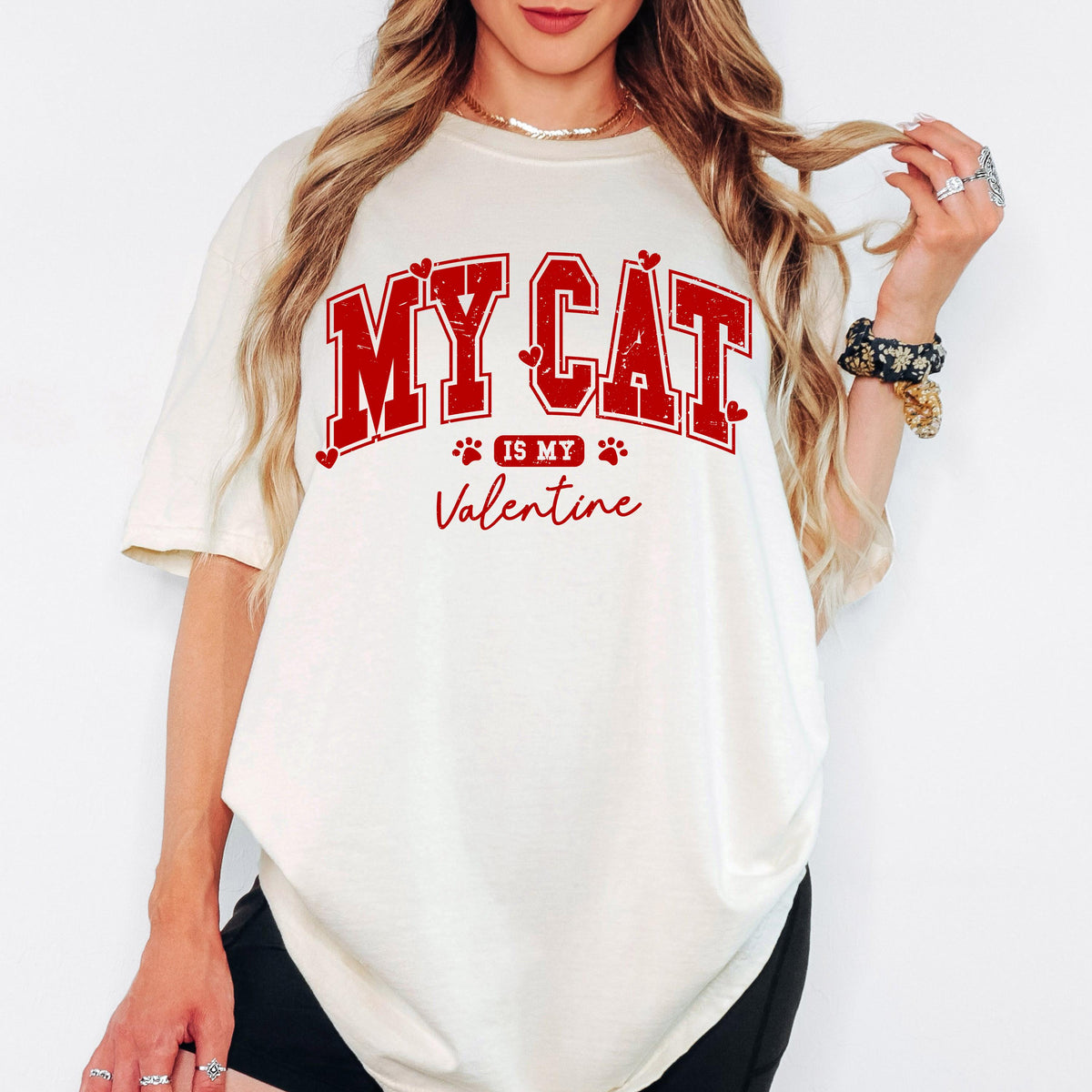 My Cat Is My Valentine Shirt, Cat Lover Valentine Tee, Funny Pet Love Shirt, Comfort Colors Unisex T Shirt