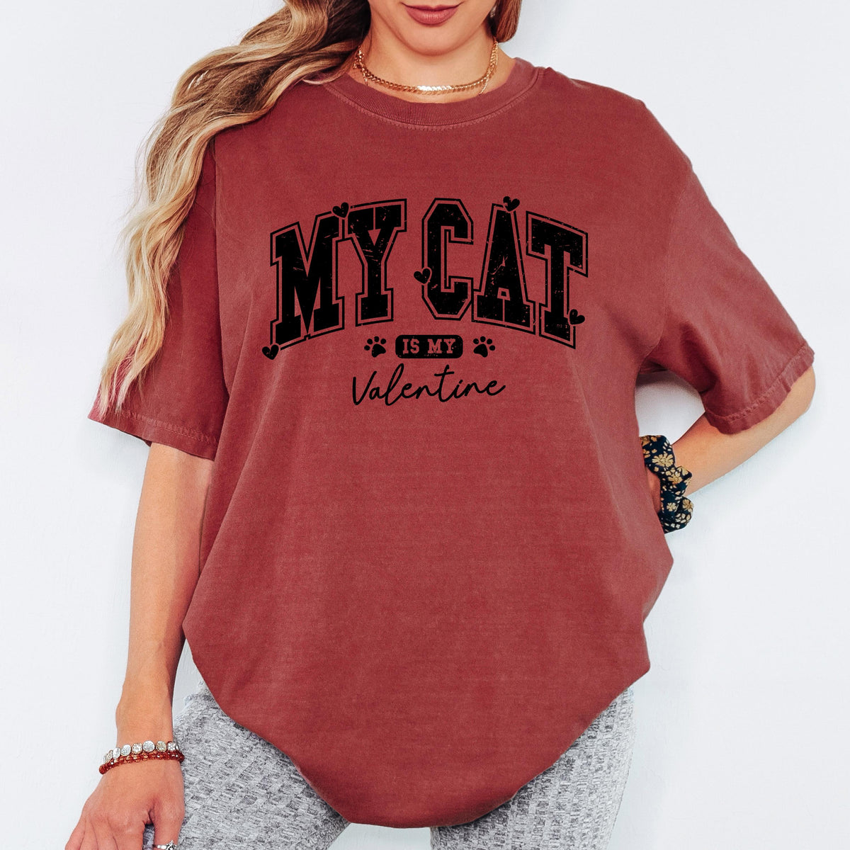My Cat Is My Valentine Shirt, Cat Lover Valentine Tee, Funny Pet Love Shirt, Comfort Colors Unisex T Shirt