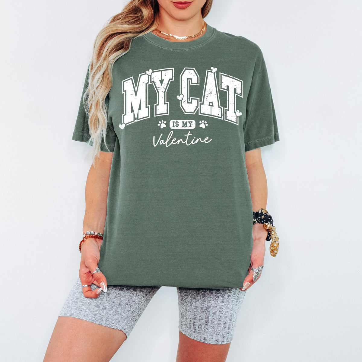 My Cat Is My Valentine Shirt, Cat Lover Valentine Tee, Funny Pet Love Shirt, Comfort Colors Unisex T Shirt