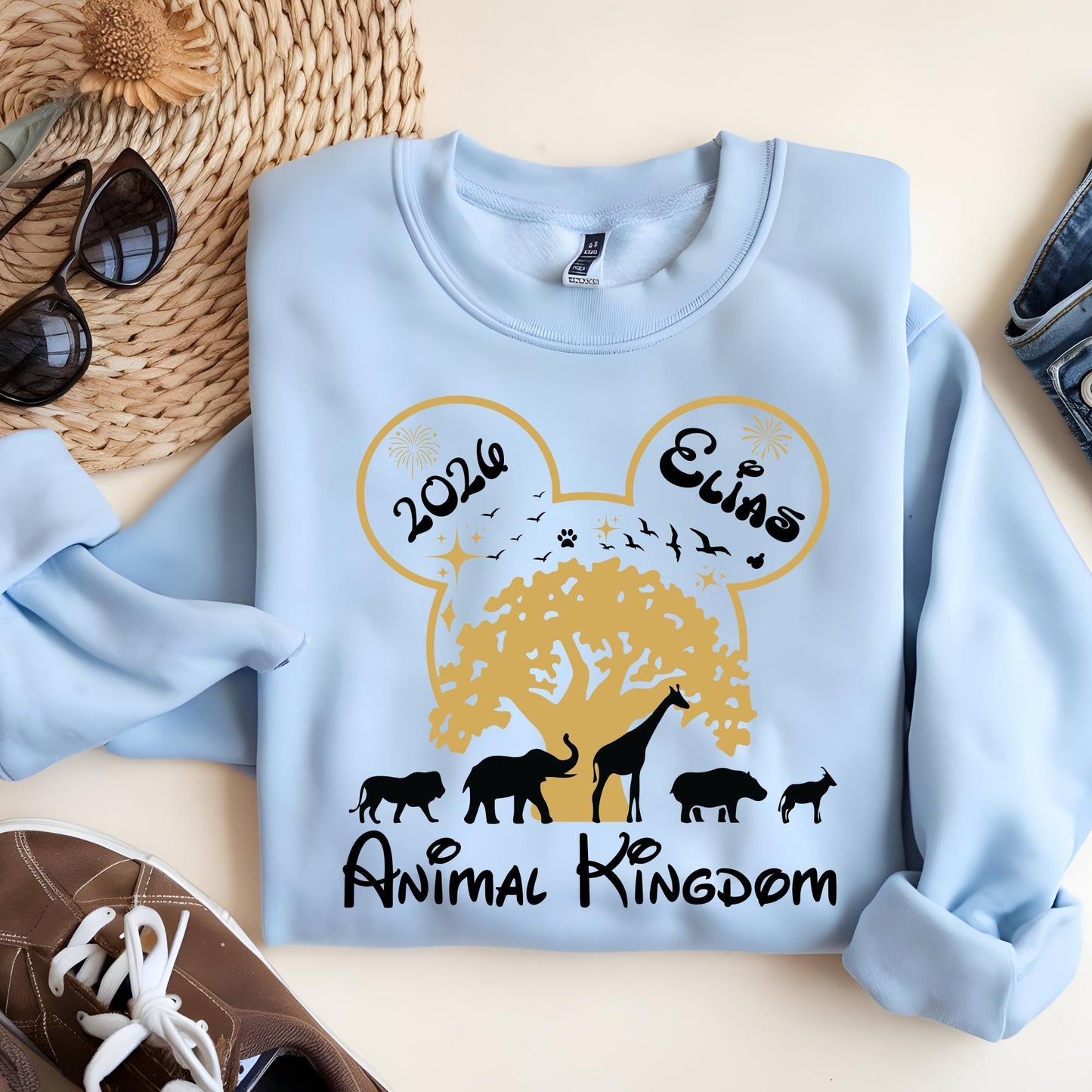 Custom Disney Animal Kingdom 2026 Sweatshirt - Matching Disney Safari Shirt, Disney Animal Kingdom Trip Sweat