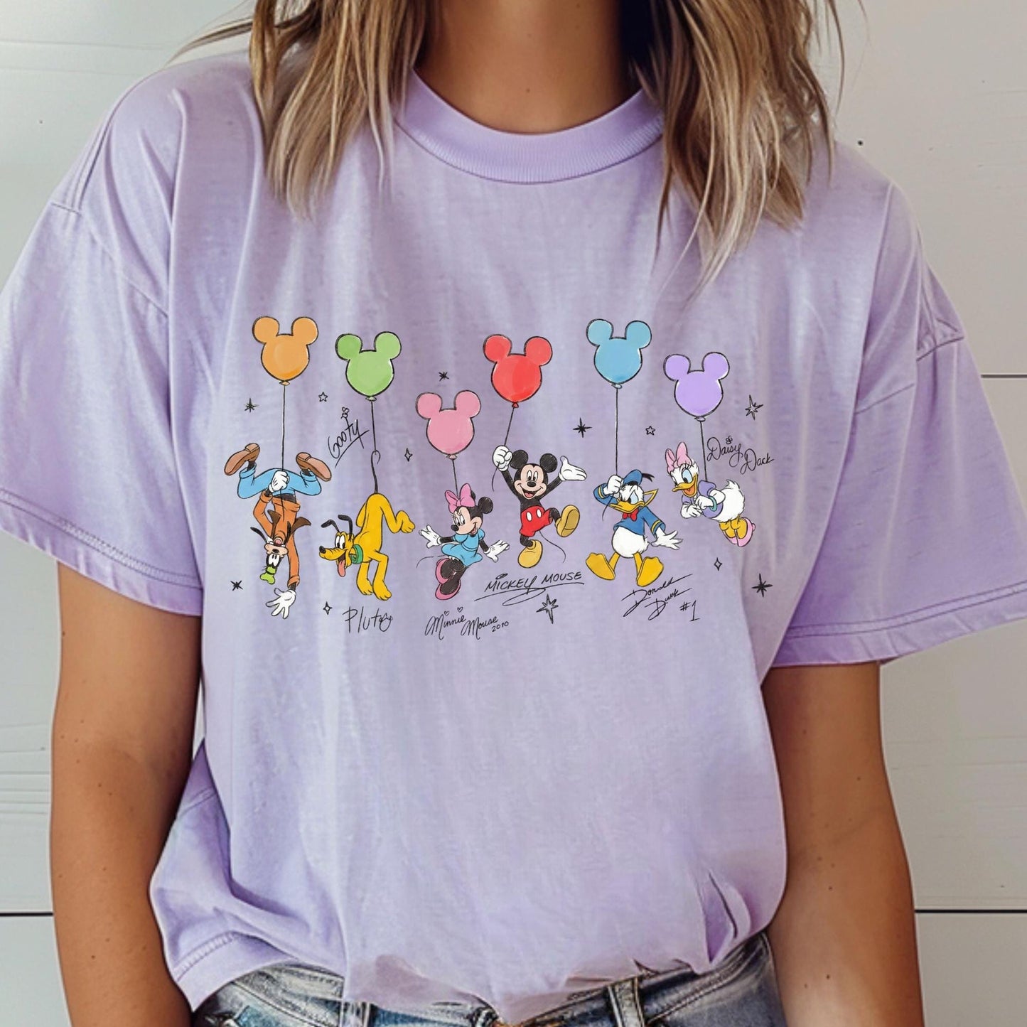 Comfort Colors® Retro Mickey and Friends Signatures Shirt