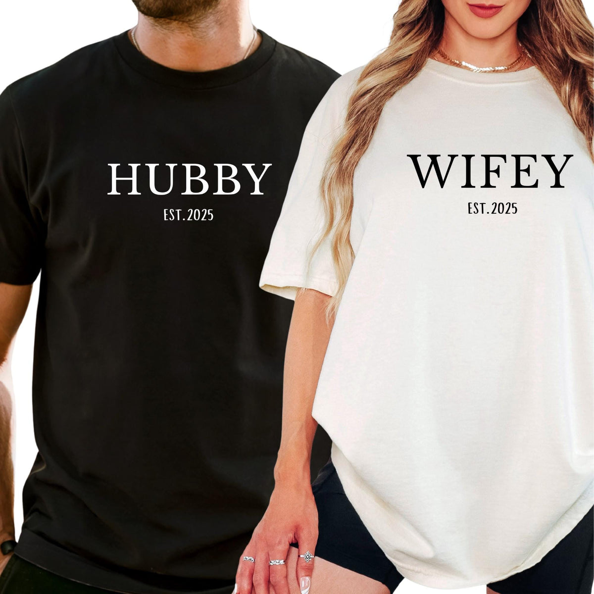 Personalized Comfort Colors® Wifey Tee, Bride To Be Shirt, Custom Couple Wedding Outfit, Engagement Gift, Bridal Shower Tee