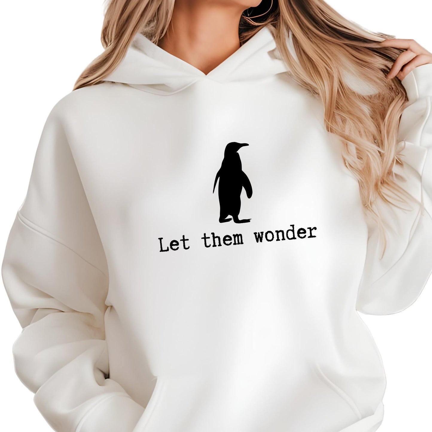 Let Them Wonder Nihilist Penguin Sweatshirt - But Why Meme Sweat 2-sided Hoodie