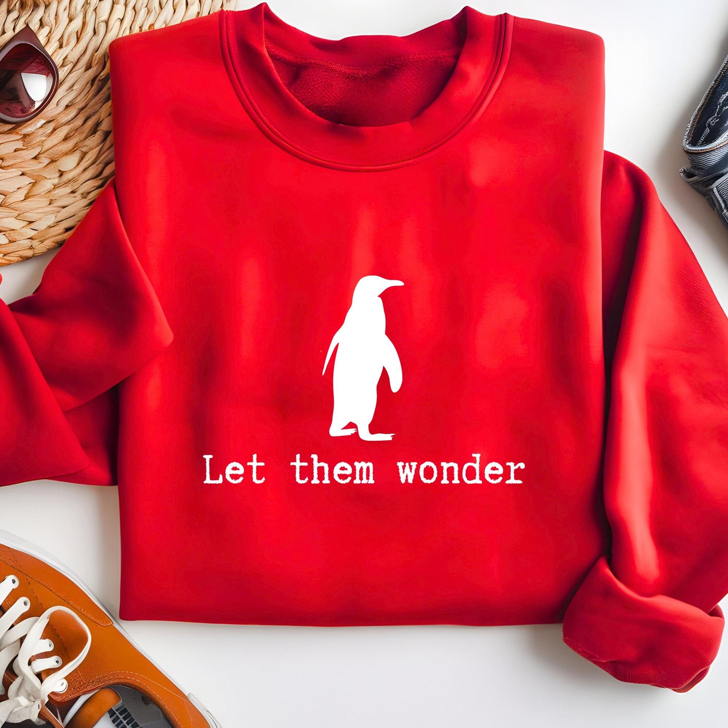Let Them Wonder Nihilist Penguin Sweatshirt - But Why Meme Sweat 2-sided Hoodie
