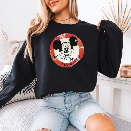 Vintage Mickey Mouse Sweatshirt, Classic Retro Disney Hoodie, Disneyland Trip Outfit, Old School Cartoon Sweater, 1928 Holiday Sweatshirt