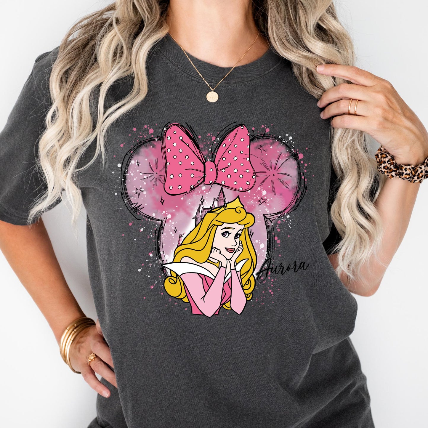 Watercolor Disney Princess Shirt Comfort Colors® Minnie Ears Princess Disney T-shirt, Birthday Girl Trip Tee