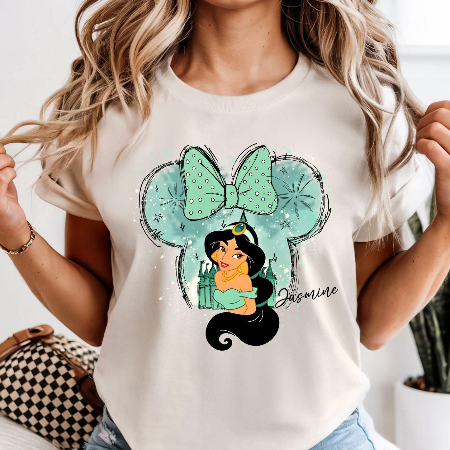 Watercolor Disney Princess Shirt Comfort Colors® Minnie Ears Princess Disney T-shirt, Birthday Girl Trip Tee