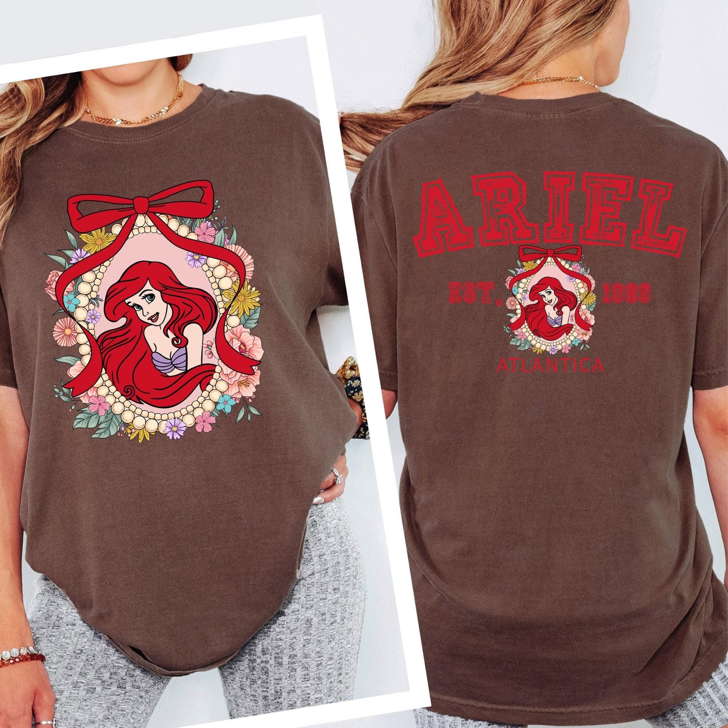 Comfort Colors® Disney Princess Shirts, Front Back Matching Group Disney Shirts, Aurora Shirt, Elsa Shirt, Ariel Shirt, Cinderella Shirt