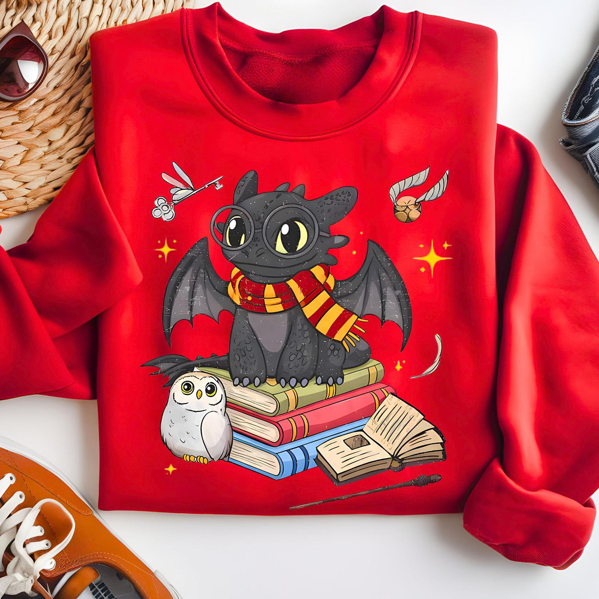 Toothless Vintage Sweatshirt, Night Fury Wizard Hoodie