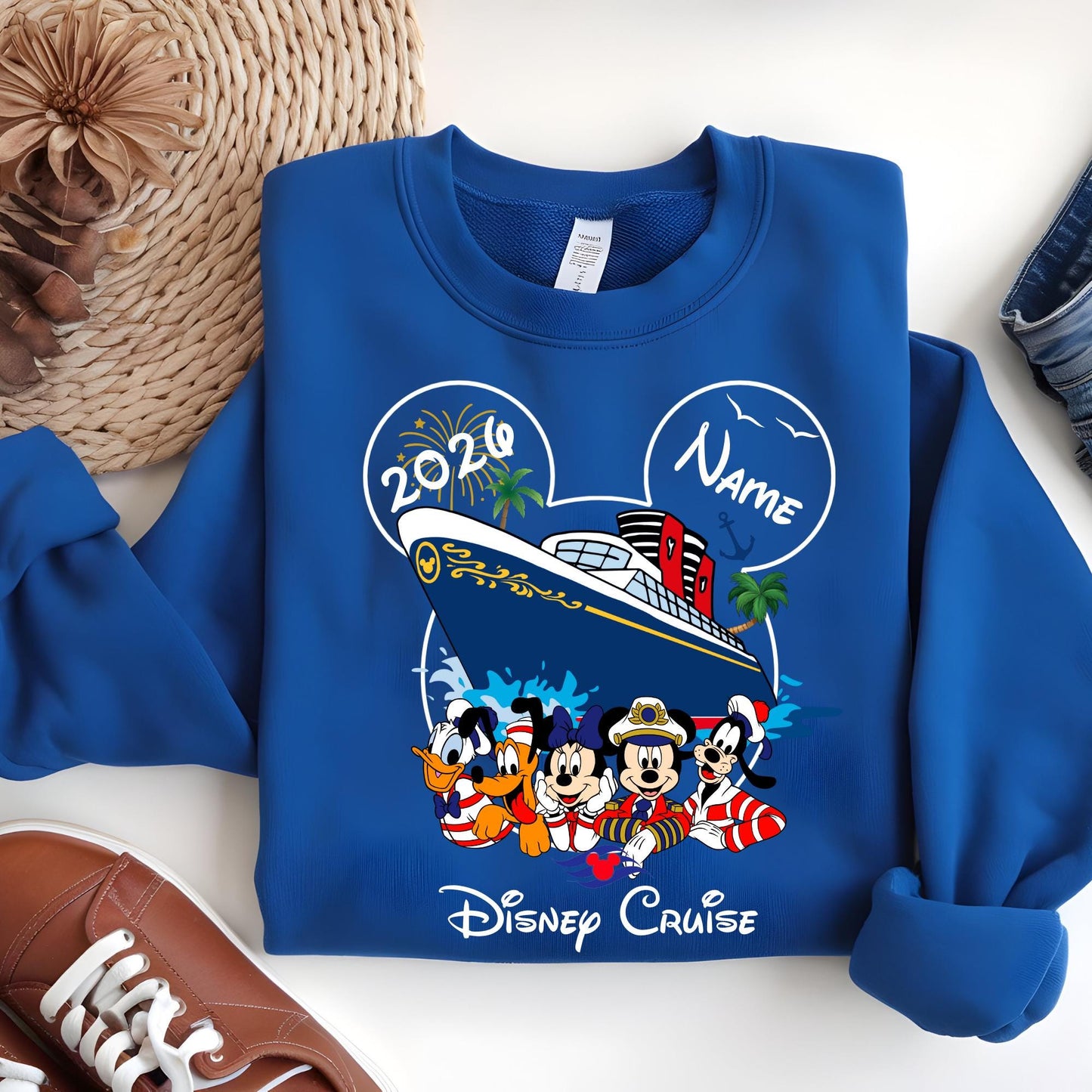 Custom 2026 Disney Cruise Family Matching Sweatshirt - Disney Pirates Shirt, Disney Cruise Trip Hoodie, 2026 Disney World Family Sweat