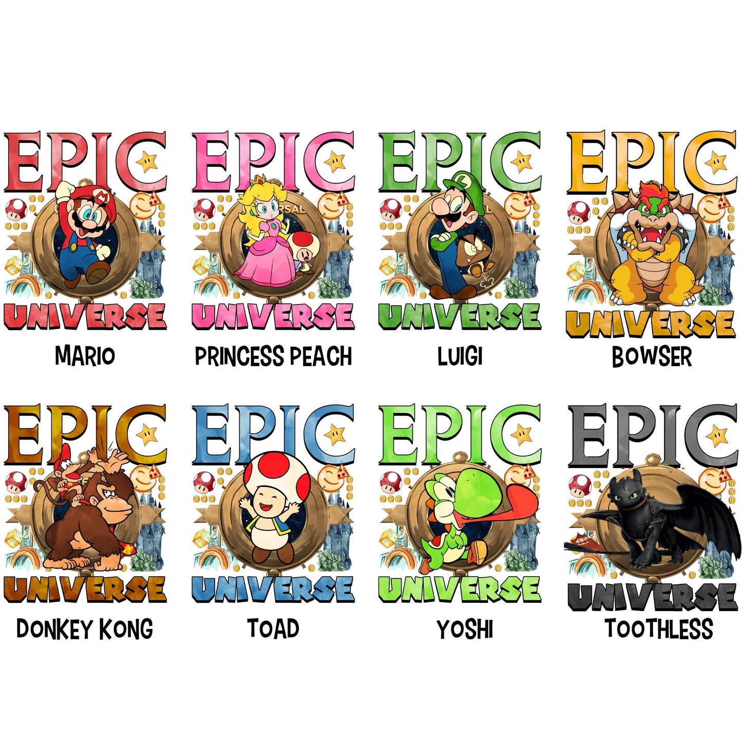Custom Epic Universe Sweatshirt, Mario and Friends Family Vacation Sweat - Birthday Squad Hoodie