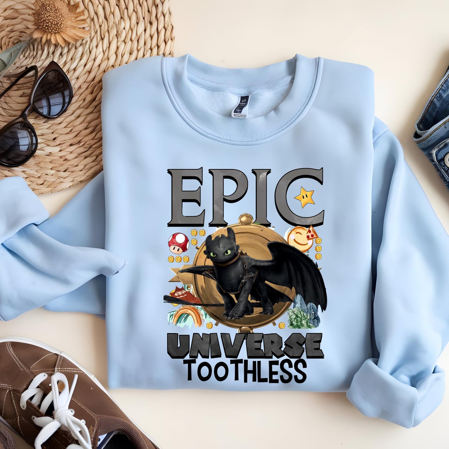 Custom Epic Universe Sweatshirt, Mario and Friends Family Vacation Sweat - Birthday Squad Hoodie