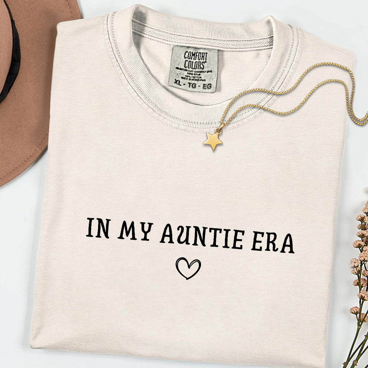 Comfort Colors® In My Auntie Era Tee & Long Sleeve, Coolest Aunt Ever Shirt, Aunt Pregnancy Announcement Gift, Aunt Birthday Present