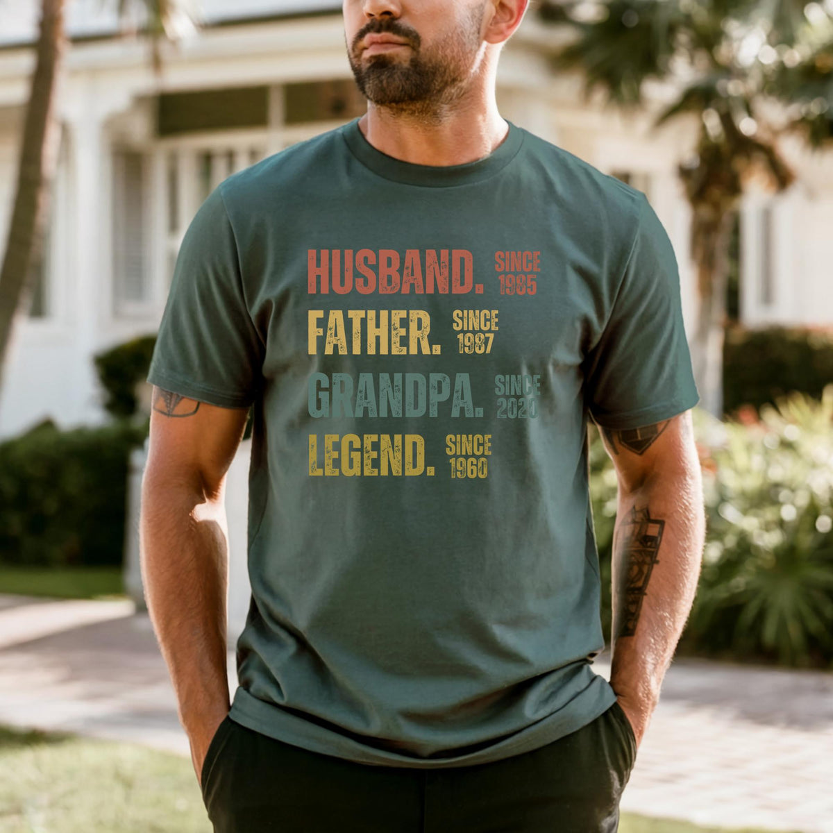 Comfort Colors® Personalized Legend Dad Shirt & Long Sleeve, Custom Husband Daddy Grandpa Tee, Father’s Day Gift, Custom Family Title Shirt
