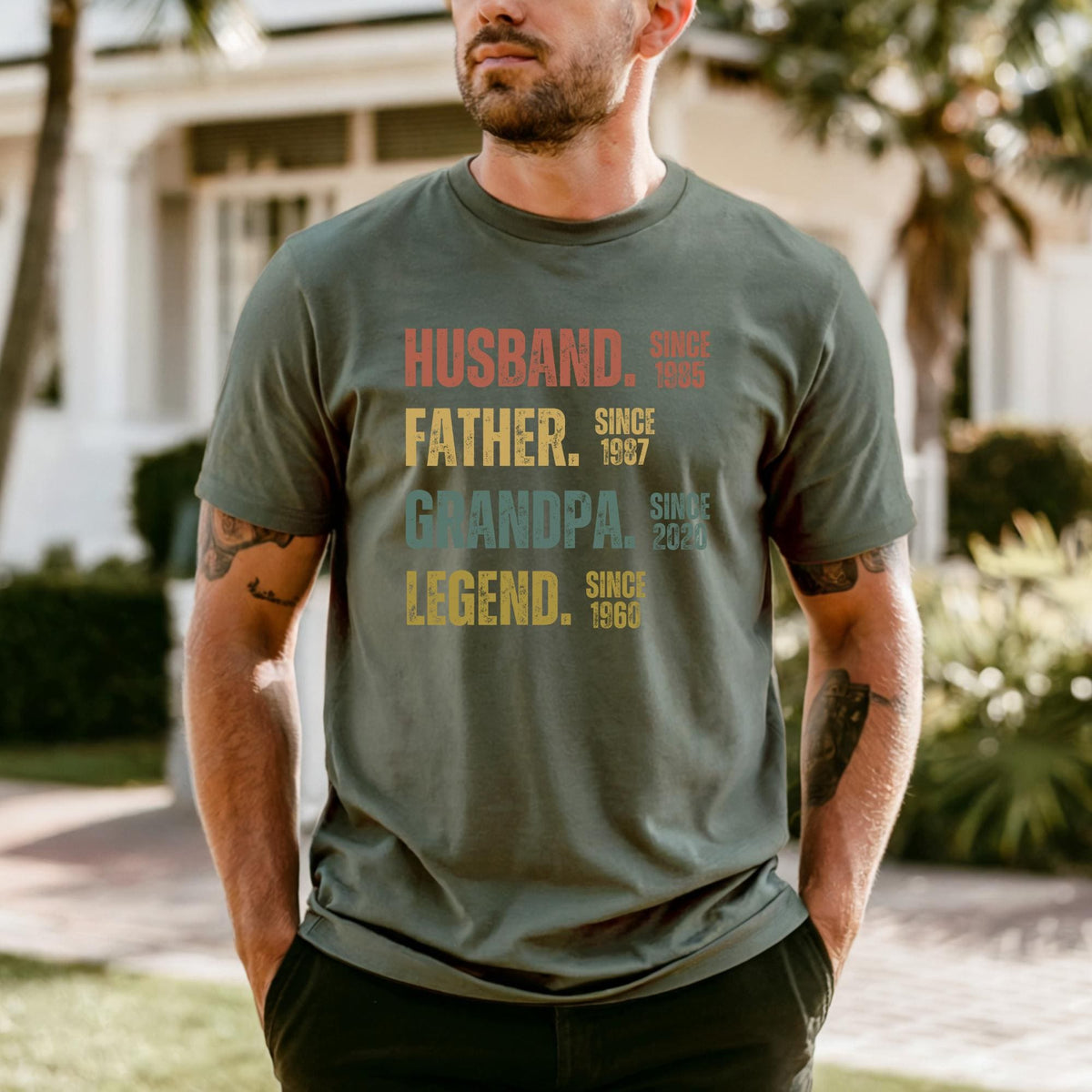 Comfort Colors® Personalized Legend Dad Shirt & Long Sleeve, Custom Husband Daddy Grandpa Tee, Father’s Day Gift, Custom Family Title Shirt