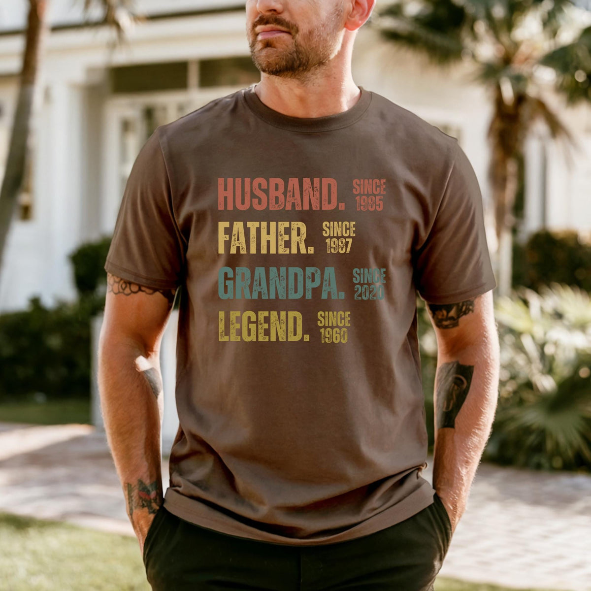 Comfort Colors® Personalized Legend Dad Shirt & Long Sleeve, Custom Husband Daddy Grandpa Tee, Father’s Day Gift, Custom Family Title Shirt
