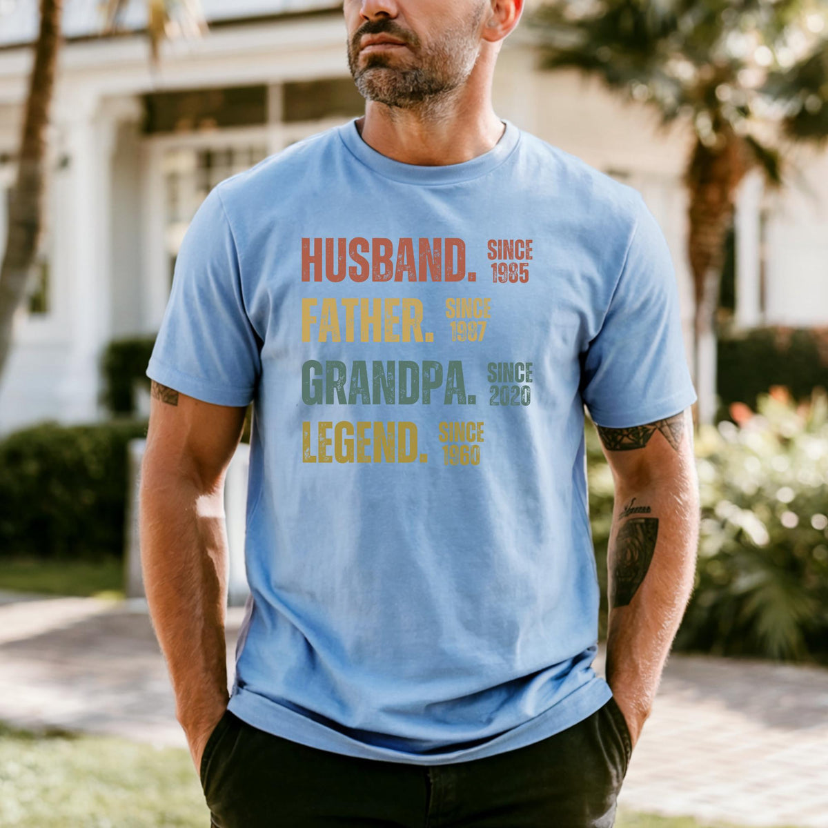 Comfort Colors® Personalized Legend Dad Shirt & Long Sleeve, Custom Husband Daddy Grandpa Tee, Father’s Day Gift, Custom Family Title Shirt