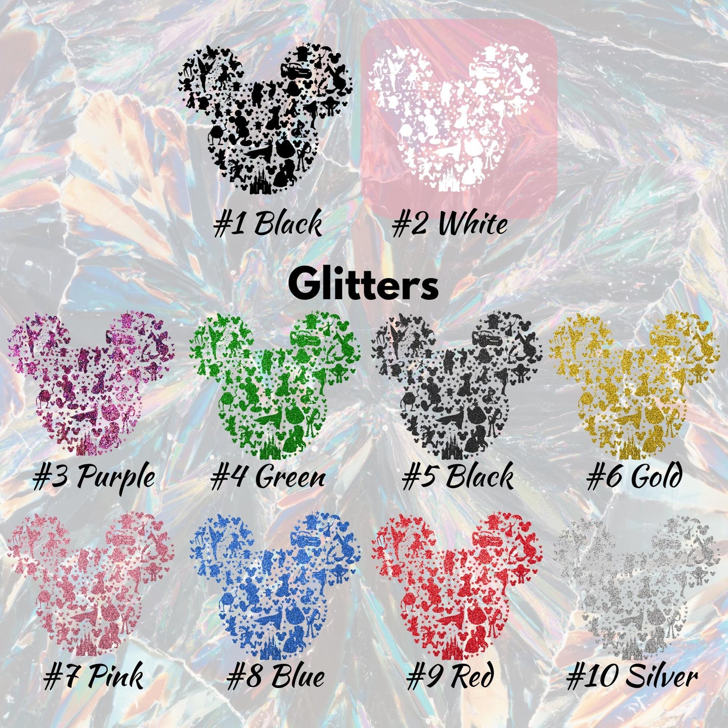 Disney Family Shirt, Disney Shirt for Women, Disneyland Ear Shirt, Disney Mickey Silhouette Shirt, Disney Glitter Look Minnie Shirt