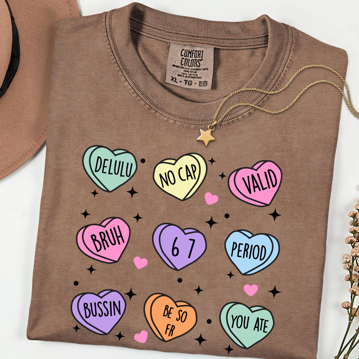 Gen Z Candy Hearts Shirt, Funny Slang Valentine Tee, Delulu No Cap Graphic Shirt, Comfort Colors Unisex T Shirt
