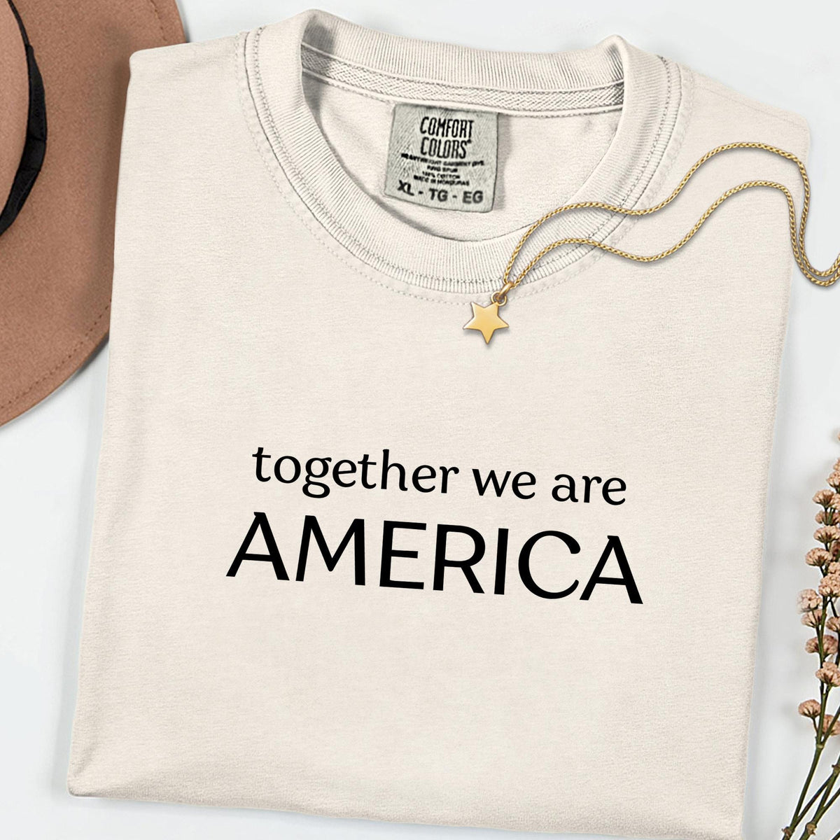 Comfort Colors® Together We Are America Shirt, Inclusive Equality Tee, Freedom & Human Rights Protest Top, Immigrants Rights Gift