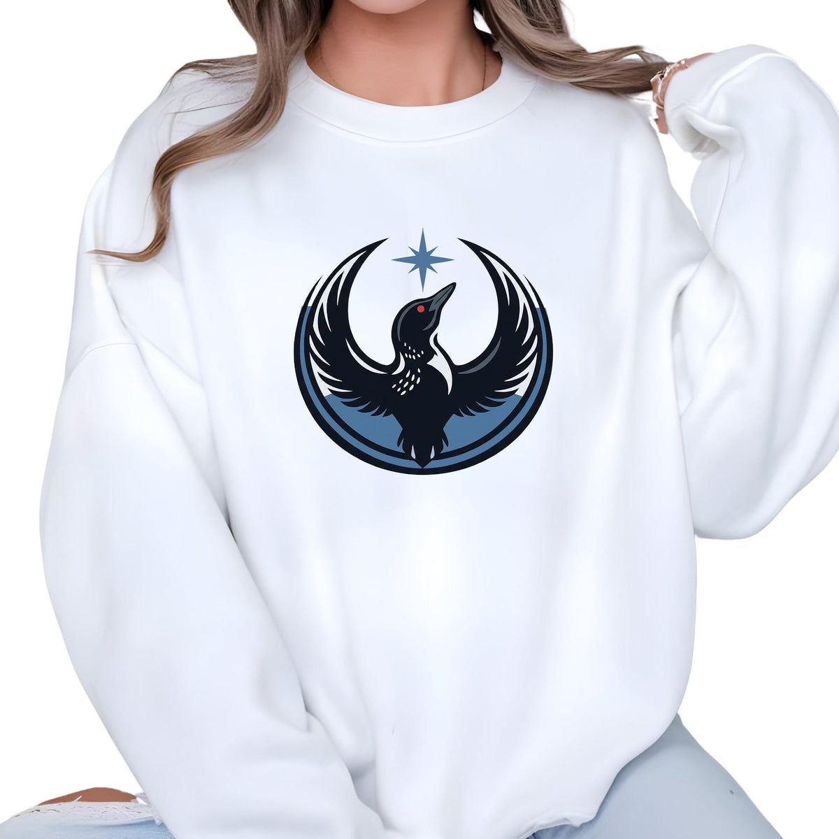 Rebel Alliance Loon Star Sweatshirt, Minnesota Rebel Alliance Political Sweat, MN State Bird Loon Protest Crewneck