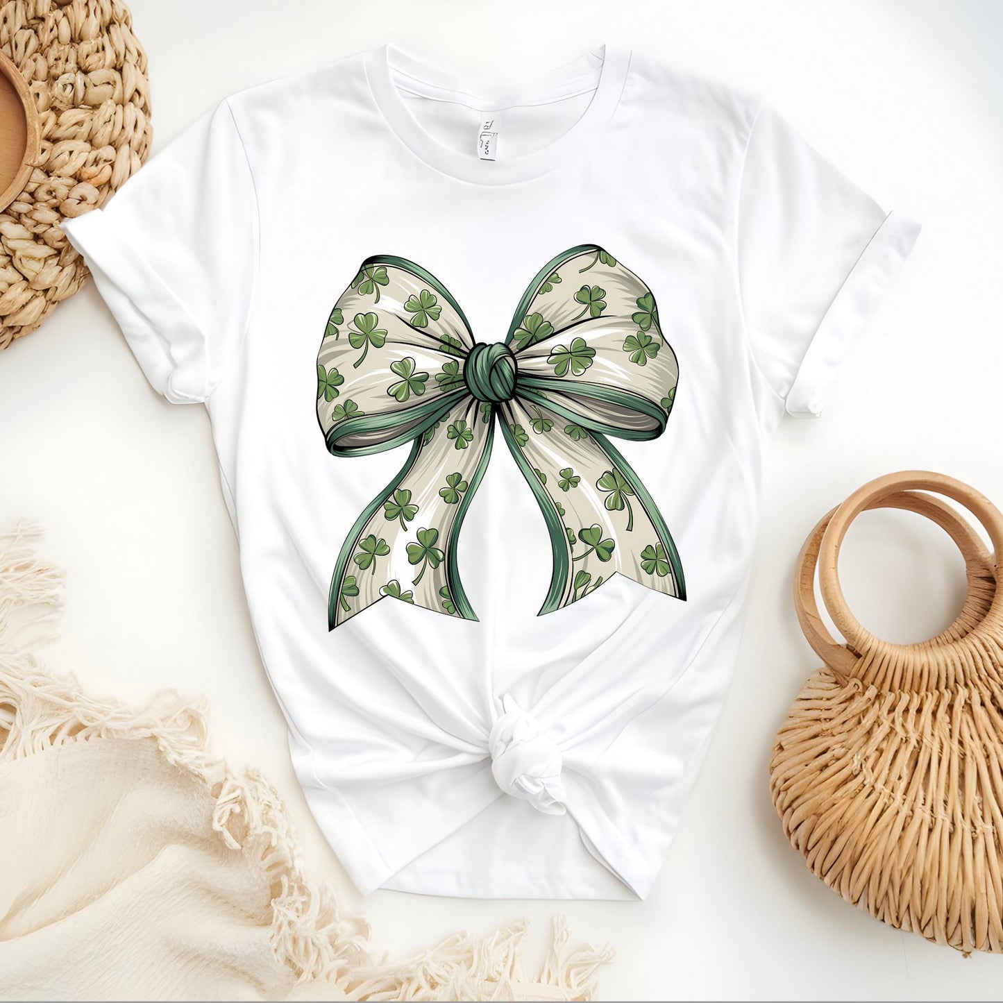 St Patrick's Day Shirt, Shamrock Coquette Tee