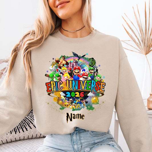 Personalized Epic Universe 2026 Family Trip Sweatshirt