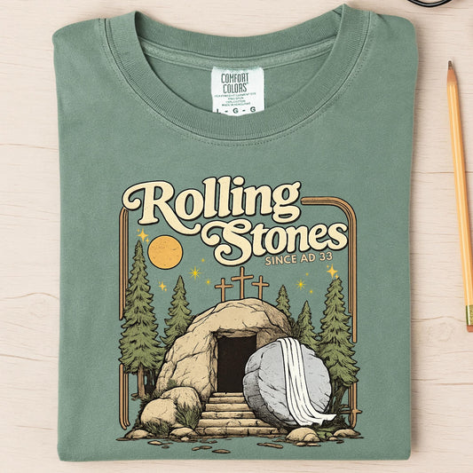 Rolling Stones T-Shirt, Comfort Colors Easter Shirts, Jesus Apparel, Christian Shirt For Woman