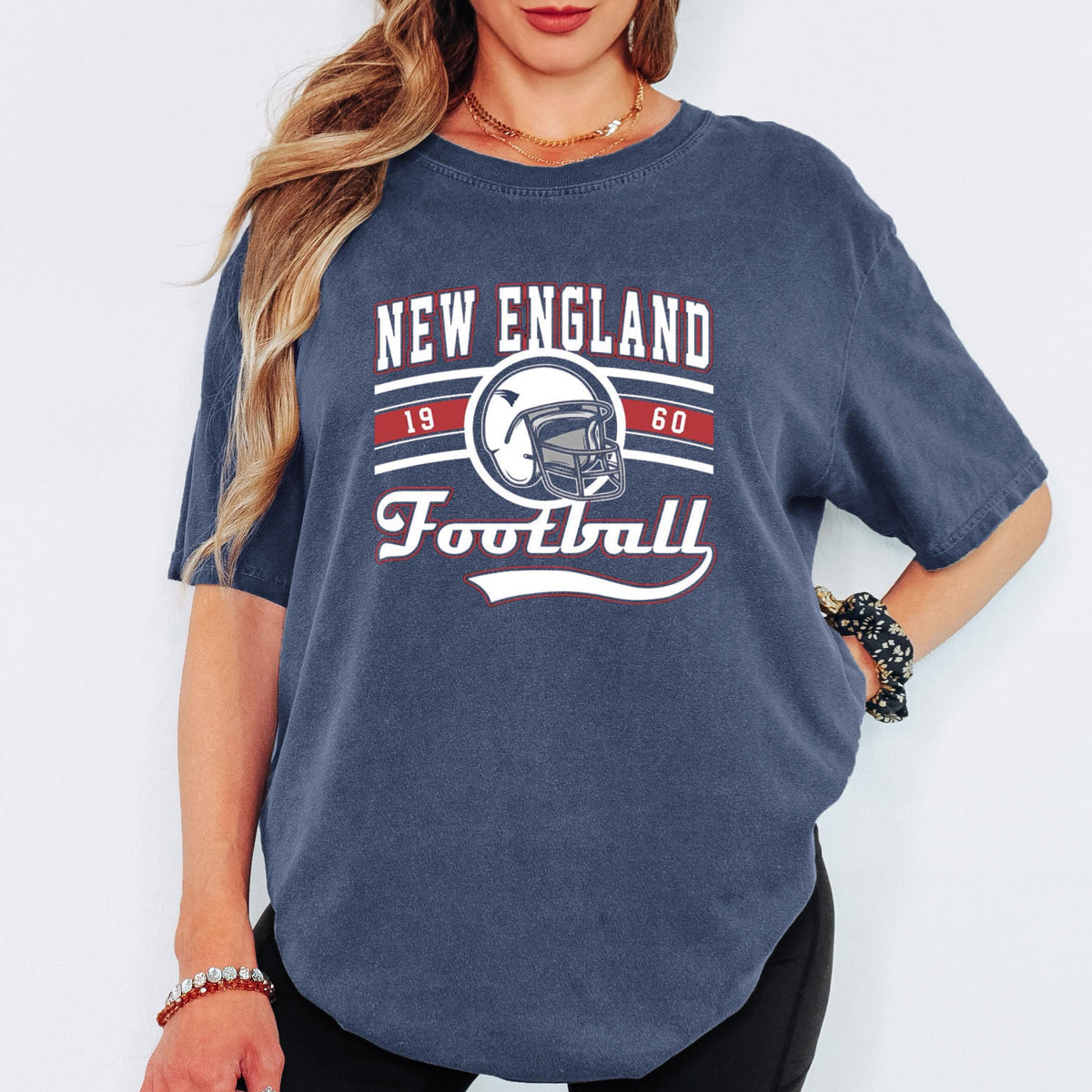 New England Football Shirt, Vintage Football Tee, Comfort Colors Unisex Shirt, Retro Sports Graphic T Shirt