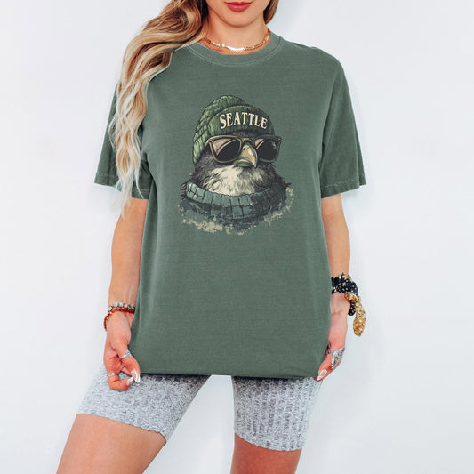 Seattle Football Fun Shirt, Mascot Graphic Tee, Comfort Colors® Unisex Sports T Shirt